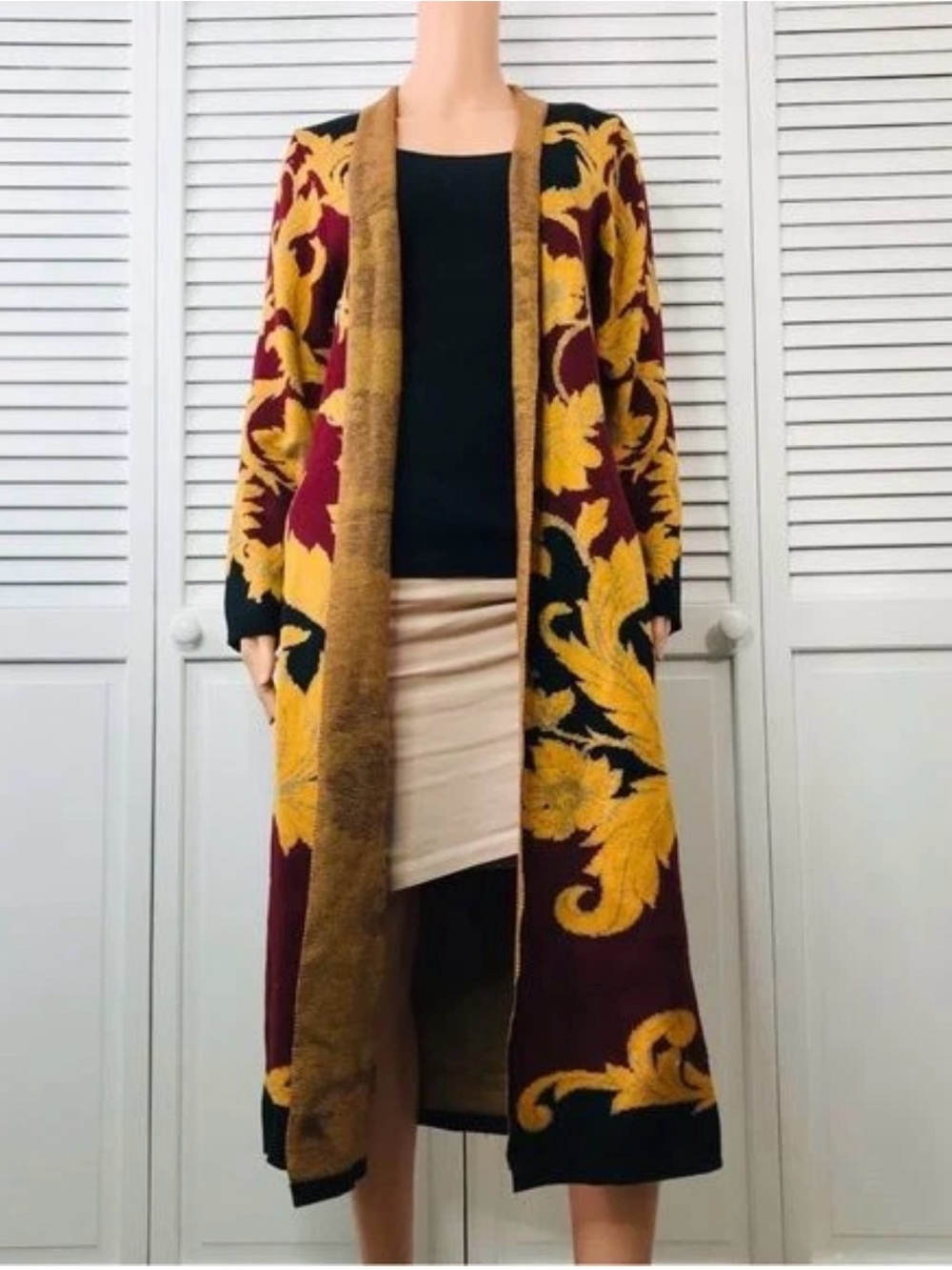 VERTIGO Open Front Long Cardigan Sweater Size - M